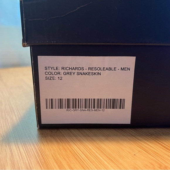 Worn 3 times - Grey Snakeskin - Straight to Hell brand - Men’s Size 12 - Picture 6 of 10